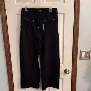 NWT‎ PAIGE Black Lace-Up Pants